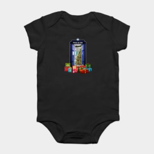 Tardis at Christmas Baby Bodysuit